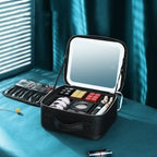 Travel makeup bag with LED mirror – UNBOUND