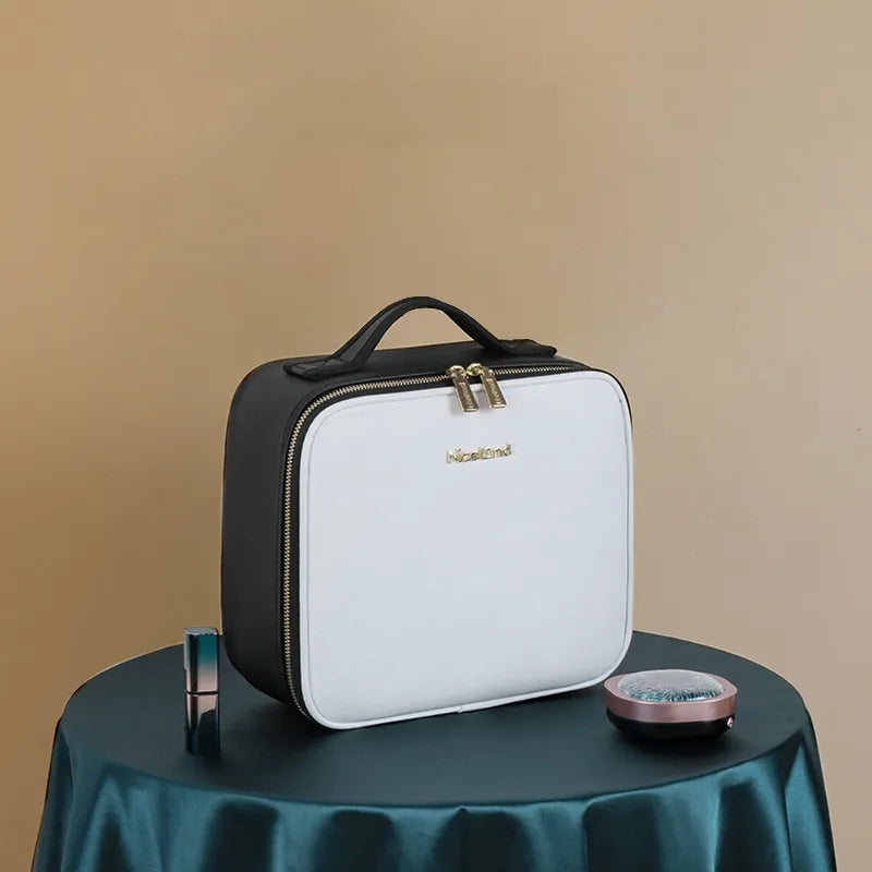 Travel makeup bag with LED mirror – view 2