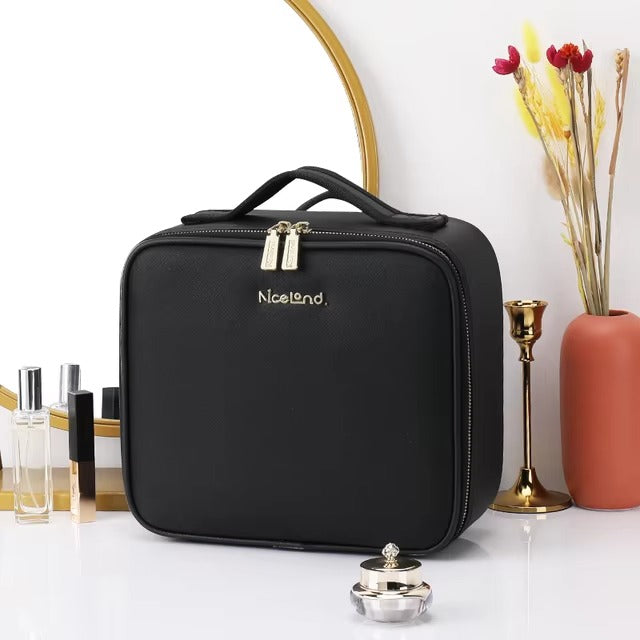 Travel makeup bag with LED mirror – view 3