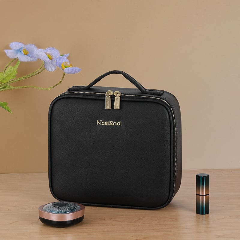 Travel makeup bag with LED mirror – view 6