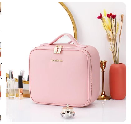 Travel makeup bag with LED mirror – view 7